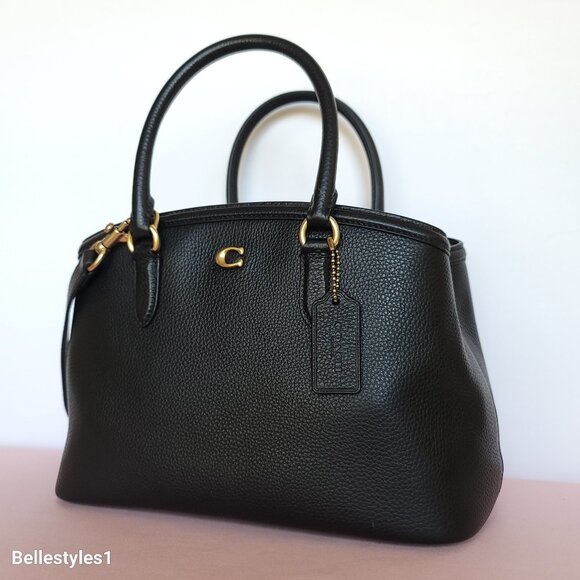 COACH Legacy 28 Medium Carryall w Crossbody Strap Pebbled Leather Bag- Black ⭐ - Picture 5 of 16